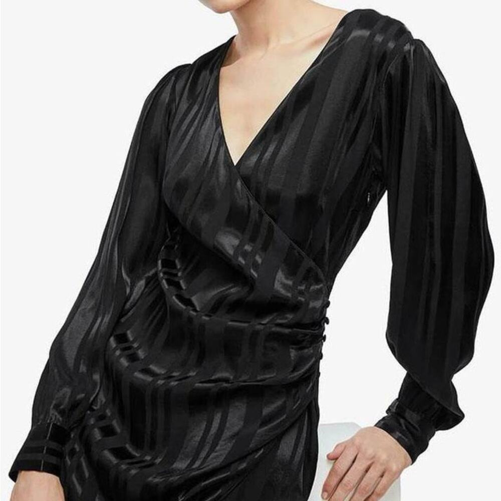 Anine Bing Penelope Dress Black Tonal Stripe - Picture 16 of 16